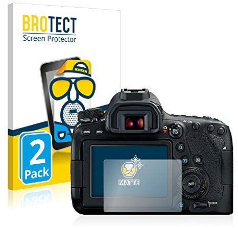 BROTECT Schutzfolie für Canon EOS 6D Mark II | 2 Stück Entspiegelnder Displayschutz Made in Germany Matte Displayschutz-Folie Anti-Reflex Anti-Fingerprint Einfache Montage