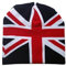 Rozgul Unisex Strickmütze mit Union-Jack-Flagge, ohne Manschette, Skimütze, Mehrfarbig, Einheitsgröße