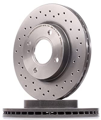 BREMBO 09.A968.2X 2x Bremsscheiben Vorne Ø258mm gelocht/innenbel. für FORD Fiesta Mk6 Schrägheck (JA8, JR8) 1523795 AE8Z1125A 1535924