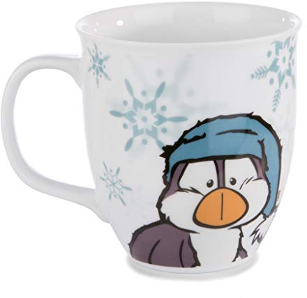 Nici Winter Porzellantasse mit Eisbär Bignic und Pinguin Toddytom, 9,5 x 10 cm