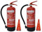 Brandengel® Feuerlöscher 2X 6kg Pulver Orginalverpackt Brandklasse ABC, EN3, Manometer, Messingarmatur + Sicherheitsventil mit Kunststoffstandfuß mit Wandhalter (Ohne Prüfnachweis u. Jahresmarke)