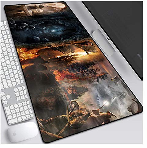 IGIRC Tapis De Souris Hobbit 900X400Mm, XXL Étendu, Grand Tapis De Souris Professionnel avec Base De 3 Mm D'Épaisseur, pour Ordinateurs Portables, Pc,