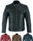 Texpeed Giacca di pelle casual da uomo - Estate/invernale Soft Touch autentica vintage pelle di montone Biker in vera pelle stile motociclista - Nero - XXL