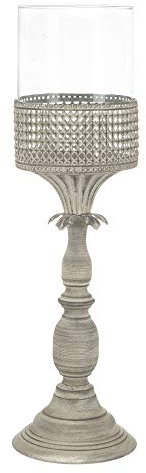 Porta Candele Shabby Chic Elegante Decorazioni per Casa Anticate (Grande)