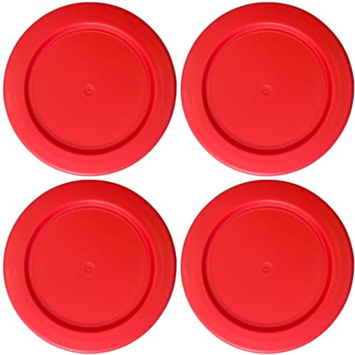 Klareware 4 Cup Red Round Plastic Food Storage Replacement Lids Covers for Klareware Anchor Hocking and Pyrex Glass Bowls (Container not Included) (4 Pack)