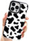 AMART for iPhone 13 Pro Max Case Cute Cow Print,Cute Animal Cow Pattern Design Silicone Shockproof Protective TUP Bumper Case for iPhone 13 Pro Max 6.7 inch