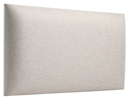 softwalls Wandkissen Webstoff mit 50mm Polsterung - Bett Kopfteil Wandpolster - Wandverkleidung - Wandpaneele | 50 x 30 Creme