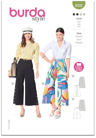 Burda Style Sewing Pattern B6032 Misses' Trousers