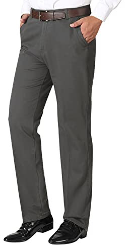 Beudylihy Herren Autofahrerhose, pflegeleicht anthrazit Anteil - elegante, klassische Business Hose, geradehosen Regular Fit große Größen XXL-7XL Anzug Baukasten-Hose Ausstattung