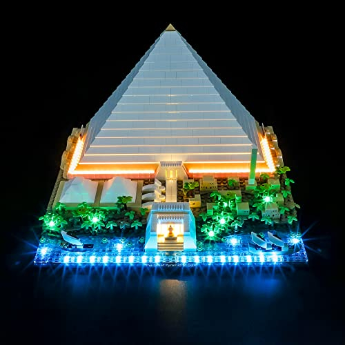 BRIKSMAX 21058 Led Licht für Lego Cheops-Pyramide - Compatible with Lego Architecture Bausteinen Modell - Ohne Lego Set