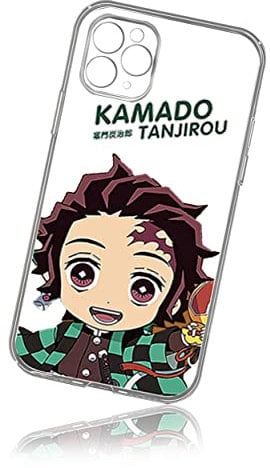 Roffatide Anime Demon Slayer Transparent TPU Clear Phone Case Kamado Tanjirou Phone Cover with iPhone 6 6S 7 8 Plus X XR XS Max 11 12 13 Pro Max Mini SE 2020 Case(iPhone 13promax)