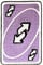Patch Lila UNO Reverse Karte zum Aufbügeln 7,8 x 5,1 cm | Aufnäher Applikation Bügelbild