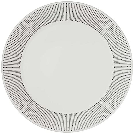 Arabia Mainio Teller aus Porzellan in der Farbe Weiß/Schwarz, Maße: 25 cm, 1025648