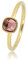 My Bendel Ring Gold mit quadratischem rosa Glasstein- Stylischer Ringe für Damen mit farbiger Stein - Bleibt schön und Verfärbt nicht - Stapeln Ringe - mit Luxuriösen Geschenkverpackung