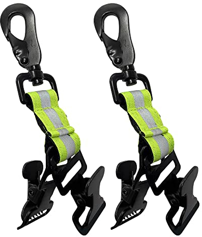 mizikuu Handschuhhalter, 2 Stück Glove Clip mit Metall-Karabiner Handschuh Halterung Handschuh Clip Halter Glove Holder Gürtel für Arbeitshandschuhe for Hanging Gloves, Masks, Towels (Grün)