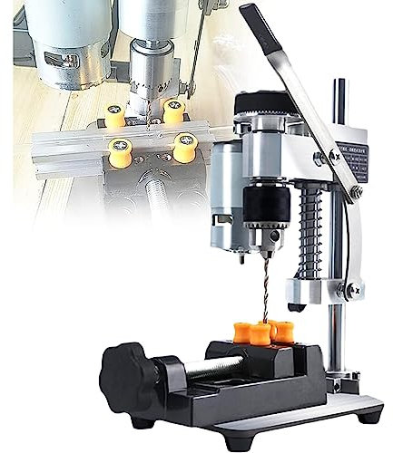 HSRG Trapano da Banco da Tavolo di Precisione, Trapano da Banco Piccolo da 100 W a 7 velocità, 0,6-6,5 Mm, 1150-2300 Giri/min, Trapano a Mano per Utensili Fai da Te per Punzonatura del Legno