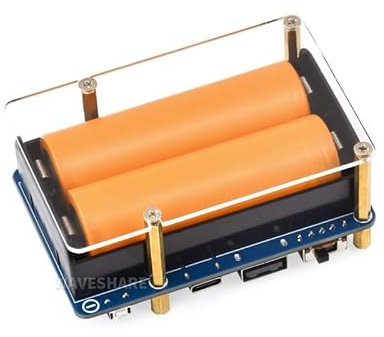 UPS HAT (D) Compatible with Raspberry Pi Supports 21700 Li battery (NOT included) 5V Uninterruptible Power Supply Pogo Pins Connecto Supports Charging And Power Output At The Same Time