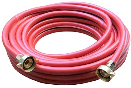 DS24 Heizungsfüllschlauch - Rot, PVC, 5 m, 1/2 Innendurchmesser, PN 8 bar, Heizungsanlagen-Befüllen oder -Entleeren