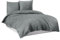 Mixibaby Flanell Feinbiber-Bettwäsche aus 100% Baumwolle - 4 Größen, Größe:200 x 220 cm, Farbe:Grau
