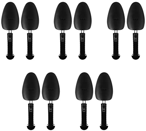 Happysnow 5 paia di pratiche in plastica, lunghezza regolabile, da uomo, per barella, per barella, per barca (5 paia di colore nero), Nero , Einheitsgröße