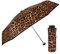 PERLETTI Leopardenmuster Taschenschirm Regenschirm Kompakt für Damen Frauen - Minischirm Super Klein Klappbar - Damenschirm Schirm mit Manueller Öffnung - Durchmesser 90 cm (Leopardenmuster Dunkel)