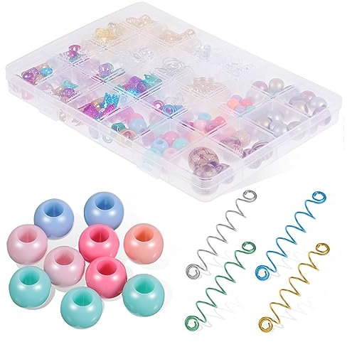 FRCOLOR 278stücke Haarschmuck Für Zöpfe Perlen Haarspiralen Haarspangen Zopfringe Haar-dreadlocks Zubehör Für Damen Und Herren