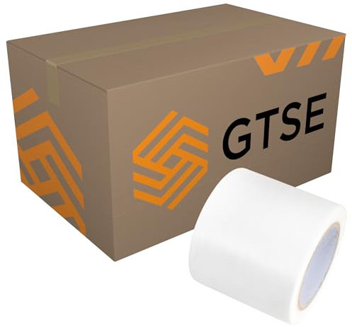 GTSE Ruban de Marquage au Sol Blanc - 100 mm x 33 m - 0,15 mm d'épaisseur - Convient aux Pistes de Danse, Gymnases et Entrepôts - 12 Rouleaux