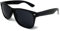 Adults Classic Sunglasses with UV400 Protection - Unisex (Black)