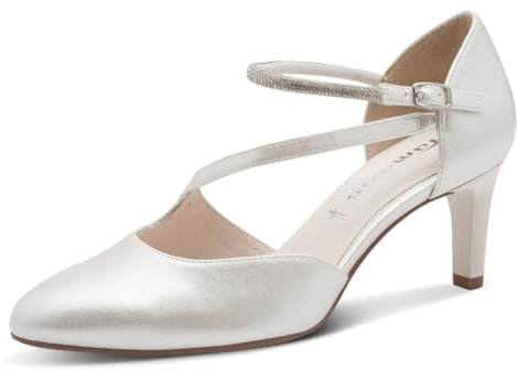 Tamaris 1-22425-44-229 Damen Riemchenpumps Textil/Synthetik weiß weiß