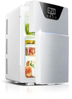 Portable Car Freezer Mini Refrigerator 20L - Small Refrigerator For Car And Home With Touch Display Double Door 12V Car Fridge Cooler Warmer