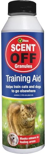 AMK® Vitax Scent Off Granules 225g Training Aid Prevent Cat and Dog Fouling Protect Lawns Garden Plants Gentle Natural Repellent Non Harmful Eco Friendly