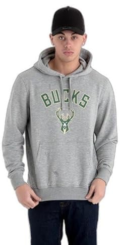 New Era - NBA Milwaukee Bucks Logo Hoodie, Größe:L