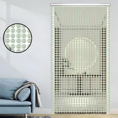 Eiauiuo Perlenvorhang Für Raumteiler Dekorativer Fadenvorhang Acryl Perlen DIY Kit Perlen Rollen Türvorhang Trennwand Hängender Perlenvorhang Für Wohnzimmer Schlafzimmer(100x200cm(62 Stränge))