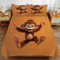 ZHDEDSP Kinderbettwäsche Set mit 3D Affenmotiv, Einzelbettgröße 135x200 cm, Mikrofaser, 2-teilig