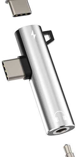 Adaptador USB C a Jack 3,5 mm para iPhone 16 15 Compatible con Samsung S23 S22 Ultra Auriculares Cargador Enchufe para iPad para Apple Auriculares Audio Cable AUXiliar Conector Tipo C Splitters Coche