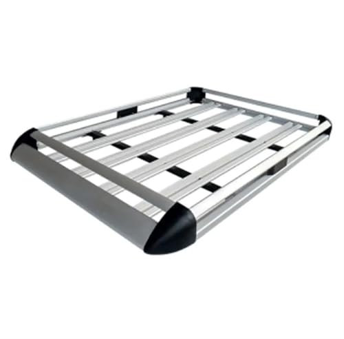 FACSER Relingträger Universal Silber Schwarz Auto Dachgepäckträger Fracht Aluminium Legierung Top Träger Gepäckkorb Mit Bars Einzel Deck 127 * 90 cm Dachboxen(160x100cm Silver)