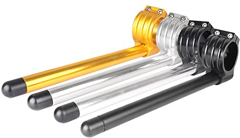 FSFYUK 43MM Motorrad Stummellenker Durchmesser 2 Stück Geteilte Stummellenker Montagestangen 7/8 Verstellbarer Lenker Für Motorrad Universal, Gold