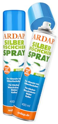 ARDAP Repell Silberfischspray 2 x 400ml - Mittel gegen Silberfische - Silberfischchen - Spray gegen Silberfische - Wirkt schnell & effektiv (PT19)