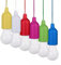 Portable LED Pull Cord Light, Pink, Battery-Operated, for Tents, Cupboards and Small Spaces