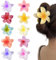 10 Stück Blumen Haarklammer,Hawaii Haarspange für Frauen,Haarspange Blume,Blumen Haarspangen,Rutschfest Blumen Haarklammern,Bunt Blumen Haarschmuck für Damen,Haarspangen für Frauen dick/dünn Haar