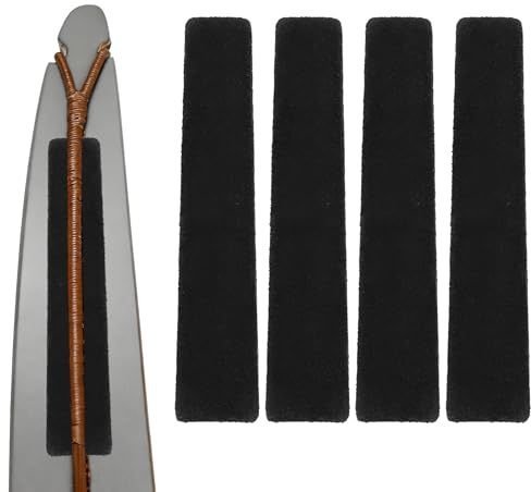 Sinbana 4stk Schalldämpfer Bogensehne, Premium Sehnen Bogen Schalldämpfer mit Selbstklebender Rückseite für Recurve Lang und Compoundbogen Sehnen Schweigen Zubehör