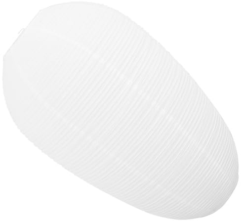 DOITOOL Farol de Papel Color Claro Estilo Japonés Ovalado, Pantalla de Lámpara de Techo Hecha a Mano, Decoración Vintage para Dormitorio y Sala de Estar, Linterna de Papel para