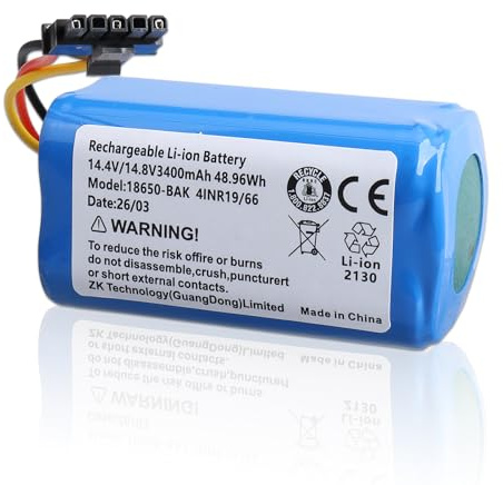 WoskjXas 3400mAh Batteria Compatibile con iRobot Roomba Combo Essential 2, Roomba Combo Essential Vacuum and Mop Robot, Compatibile con Eufy L50, L50SES, L60, L60 SES