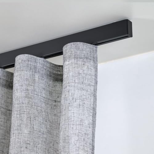 Binario Tenda a Onda su Misura in Alluminio, Scorrevole Passo 8, Montaggio a Soffitto o Parete, Sistema Professionale Made in Italy