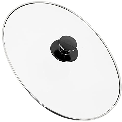 SPARES2GO Tapa ovalada universal de vidrio y mango de perilla para ollas de cocción lenta de 5,5 L, 6 L, 6,5 L