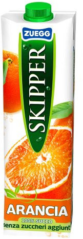Zuegg - Skipper, Arancia 100% succo - 12 pezzi da 1 l [12 l]