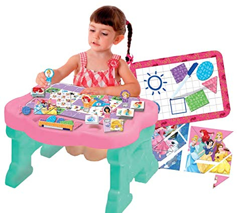Lisciani Giochi 58907, Princess Superdesk Edugames, Tisch mit Lernspielen