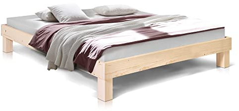 Massivholzbett Pumba Holzbett Doppelbett, Material Massivholz, Made in Germany, 180 x 200 cm, Natur, Standardhöhe
