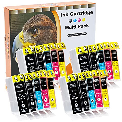 20x Druckerpatronen kompatibel zu PGI-5 CLI-8 für Canon PIXMA MP500 MP520x MP530 MP600R MP610 MP800R MP810 MP830 MX700 MX850 iP4200x iP4300 iP4500x iP5200R iP5300 iP6600D iP6700D iX5000 iX4000
