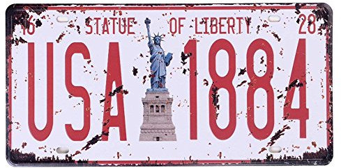 Shinewe usa 1884 targa vintage Old House Wall Decor garage Wall Art poster 15 x 30 cm